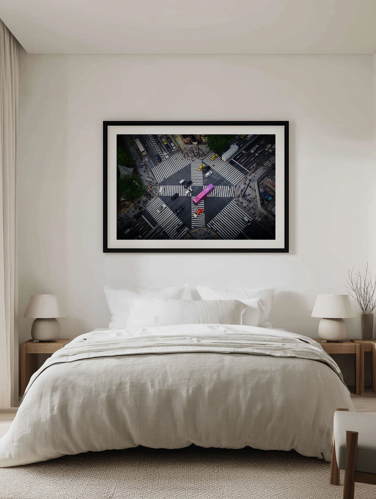 Vibrant City Crossing by Makoto Nishikura | Art Print