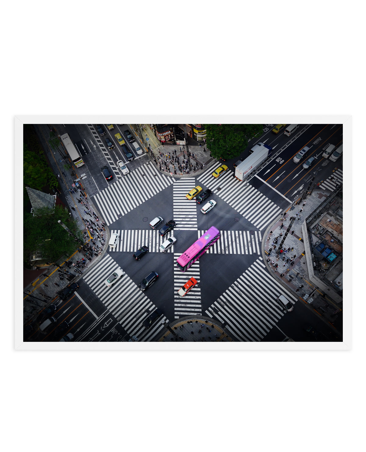 Vibrant City Crossing by Makoto Nishikura | Art Print