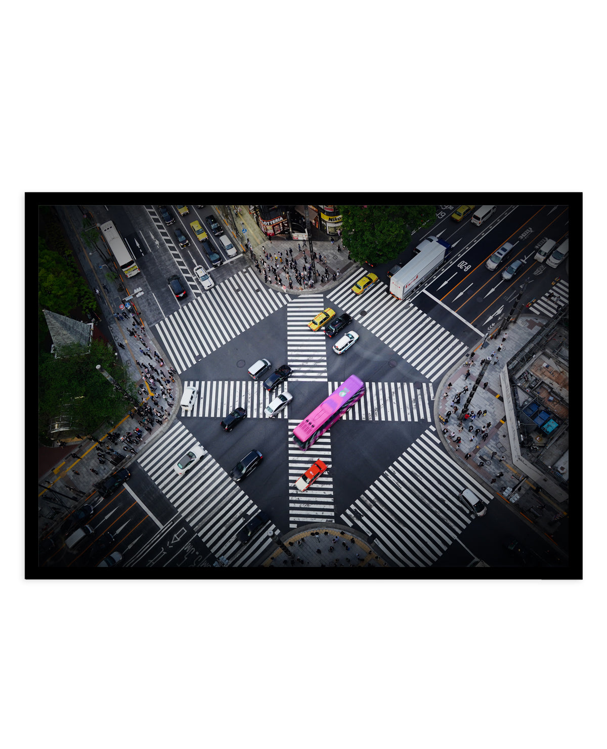 Vibrant City Crossing by Makoto Nishikura | Art Print