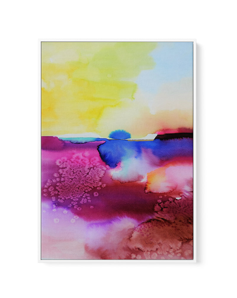 Vibrant Abstract Landscape by Sylvie Demers | Framed Canvas Art Print
