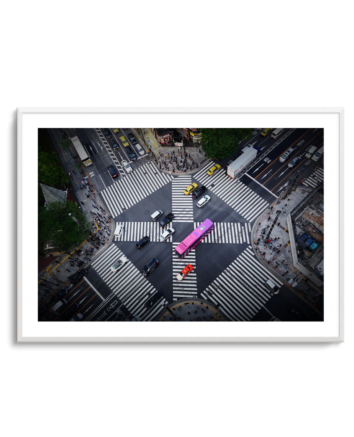 Vibrant City Crossing by Makoto Nishikura | Art Print