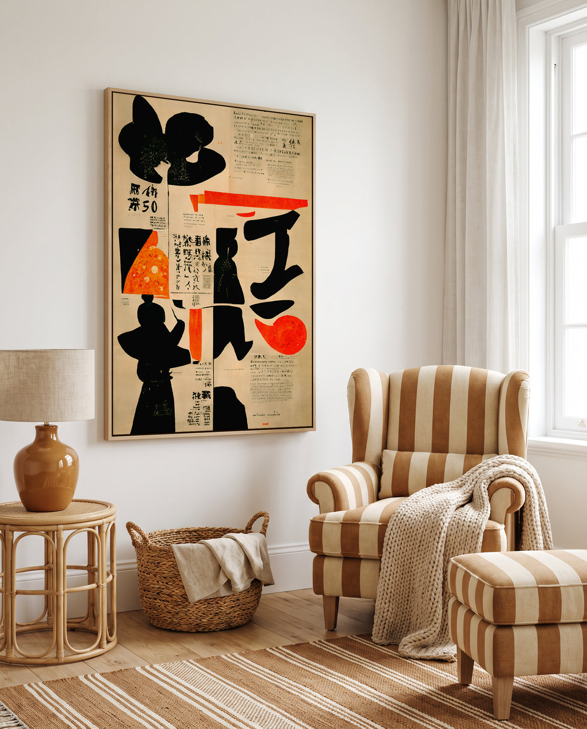 Vibrant Calligraphy by Treechild | Framed Canvas Art Print