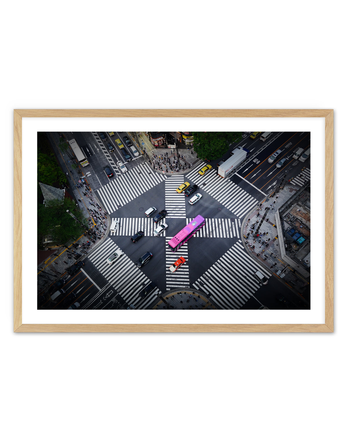 Vibrant City Crossing by Makoto Nishikura | Art Print