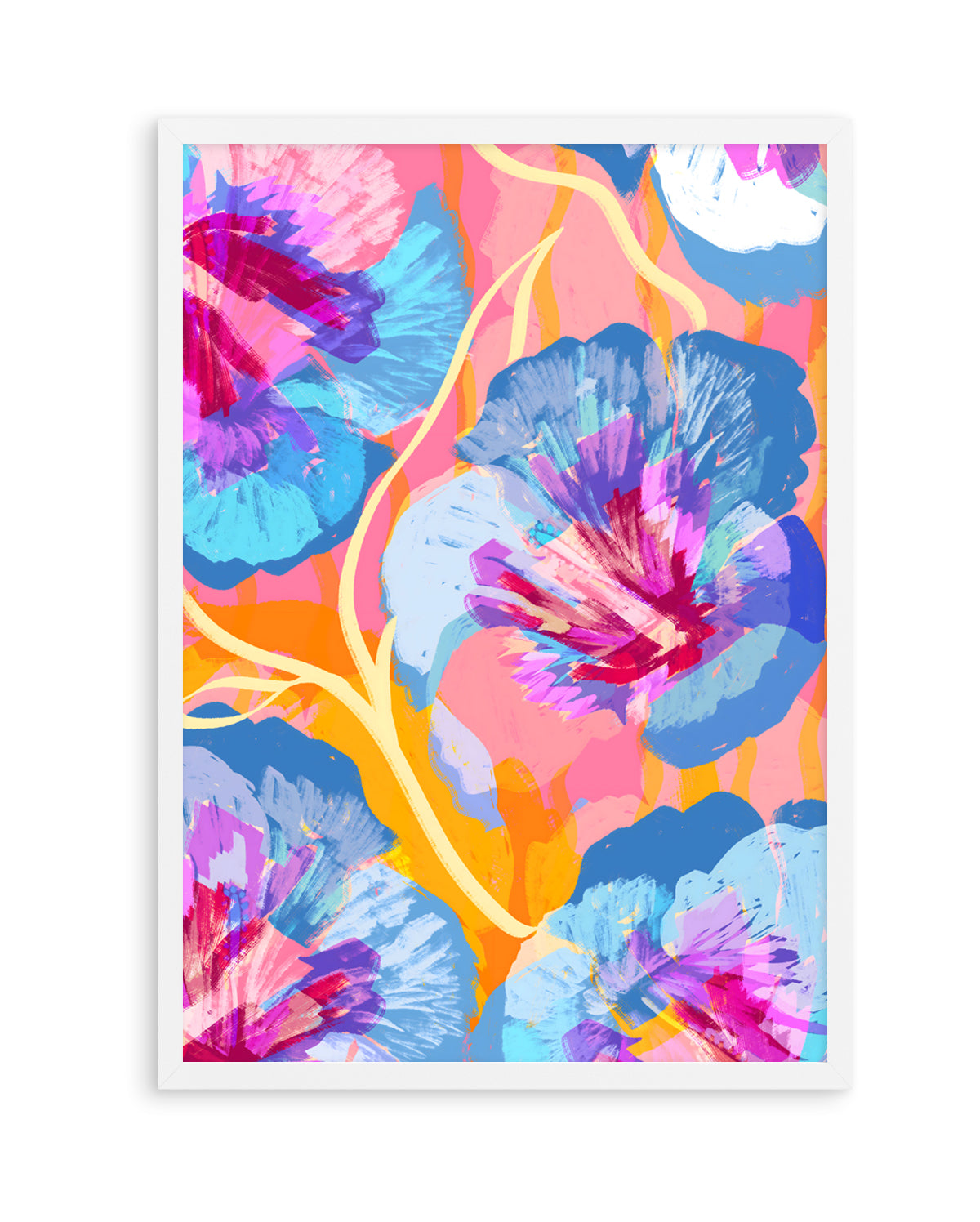 Vibrant Abstract Flowers by Uma Gokhale | Art Print