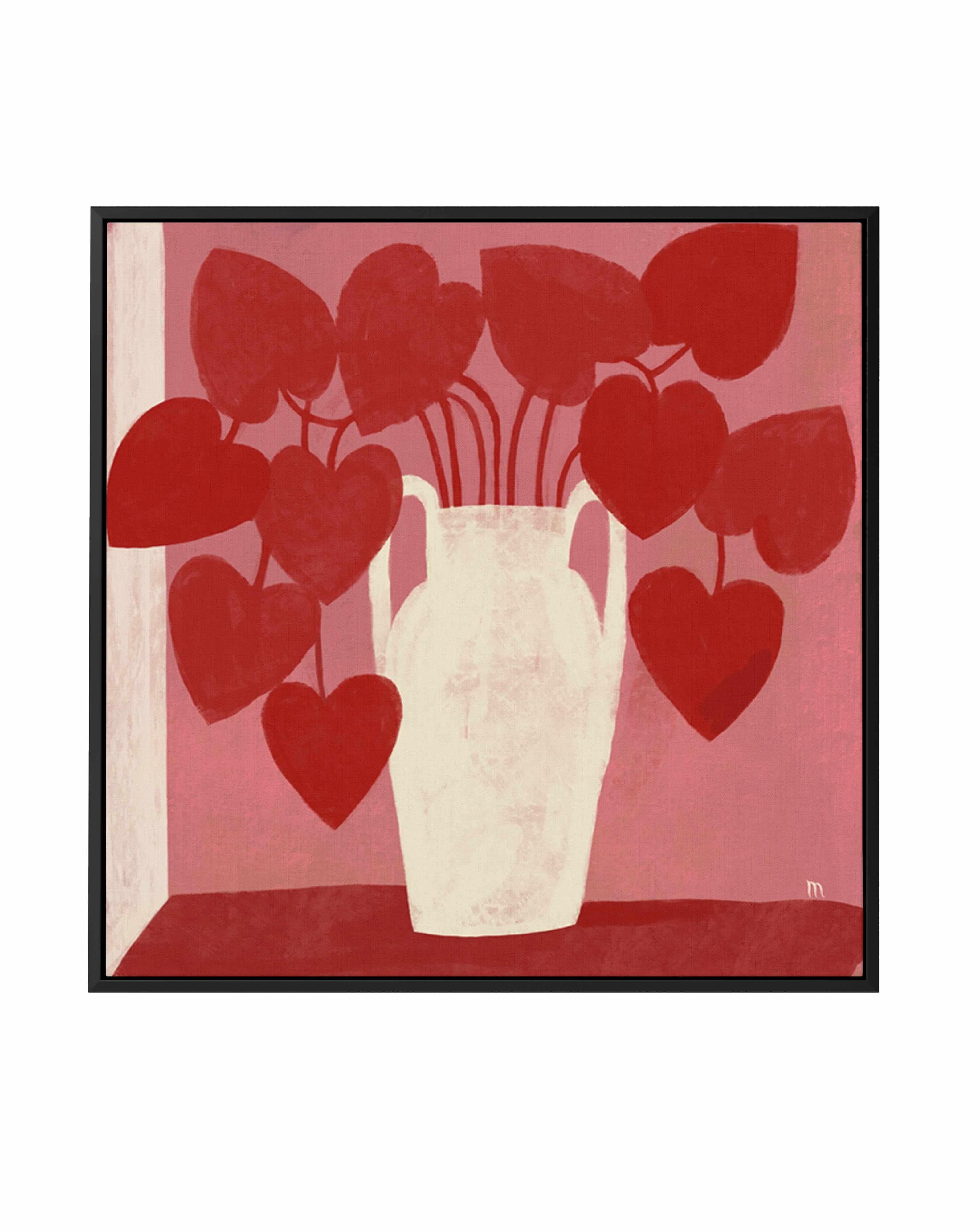 Valentine Plant by Marco Marella | Framed Canvas Art Print from Olive et Oriel where you can shop wallpaper and artworks online