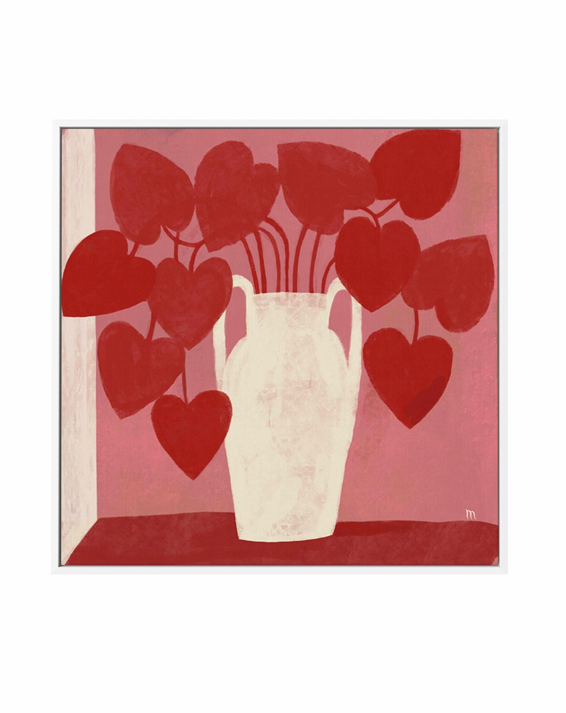 Valentine Plant by Marco Marella | Framed Canvas Art Print from Olive et Oriel where you can shop wallpaper and artworks online