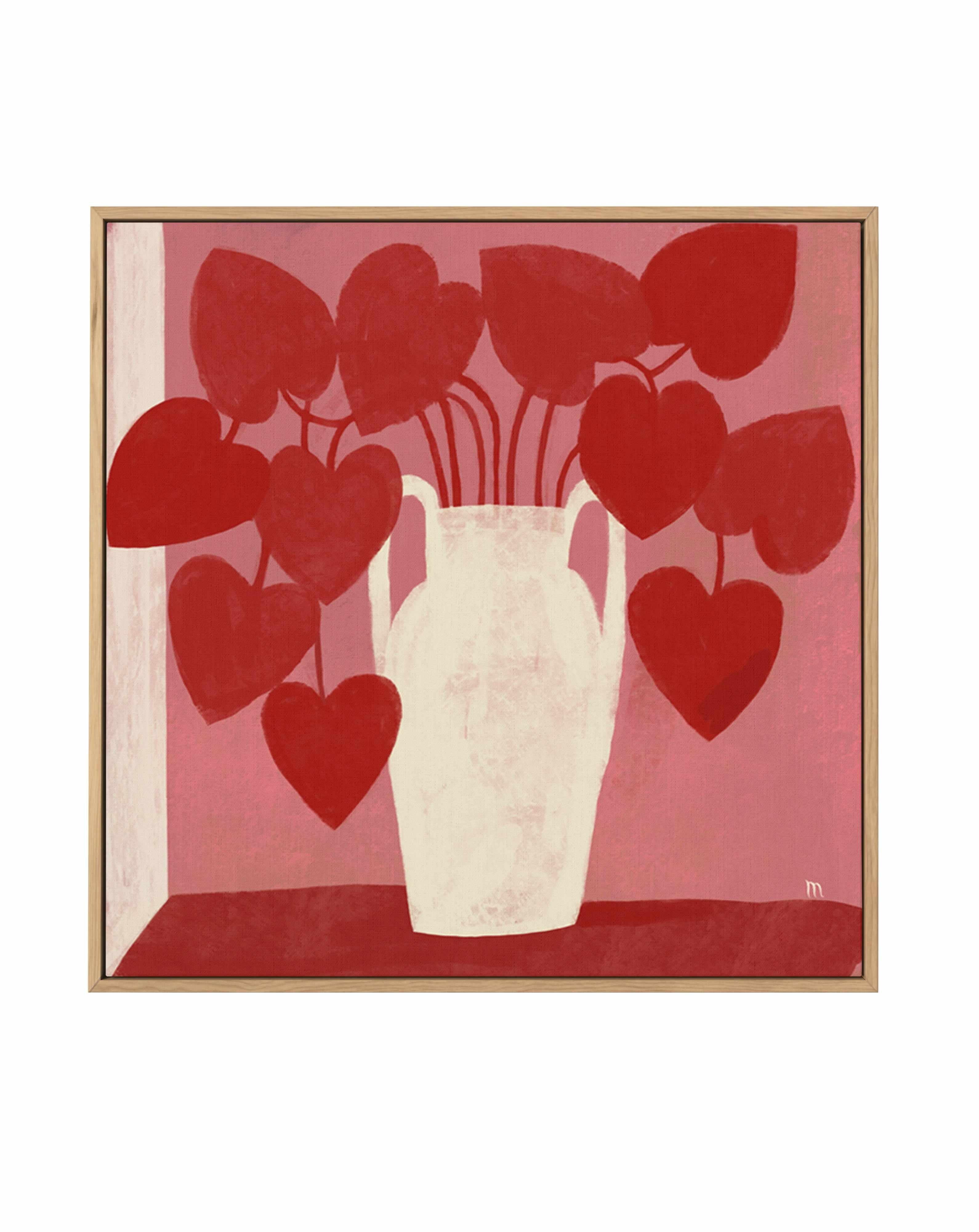 Valentine Plant by Marco Marella | Framed Canvas Art Print from Olive et Oriel where you can shop wallpaper and artworks online