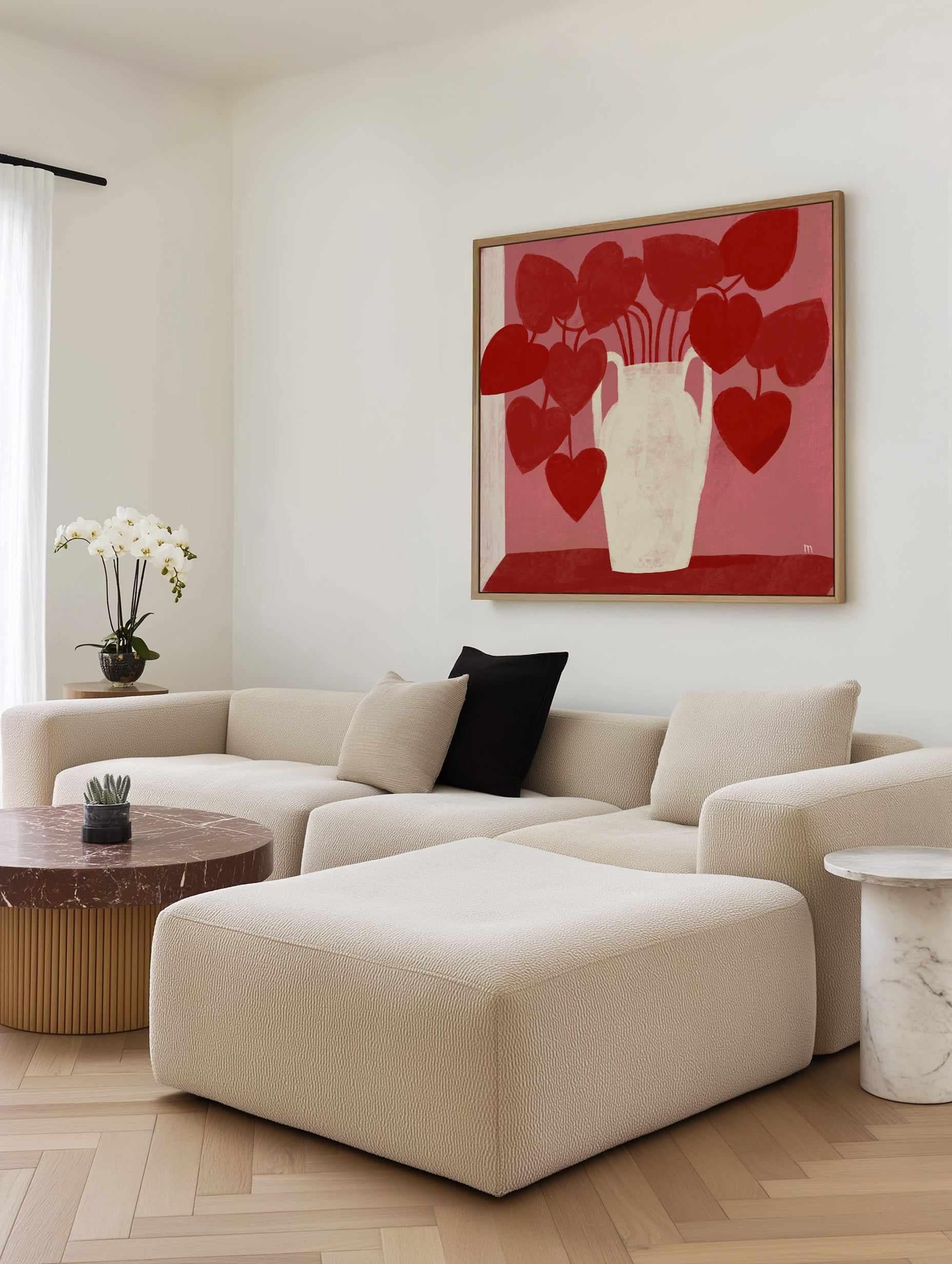 Valentine Plant by Marco Marella | Framed Canvas Art Print from Olive et Oriel where you can shop wallpaper and artworks online