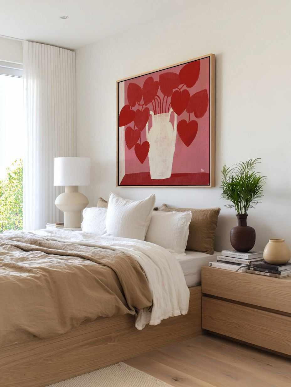 Valentine Plant by Marco Marella | Framed Canvas Art Print from Olive et Oriel where you can shop wallpaper and artworks online