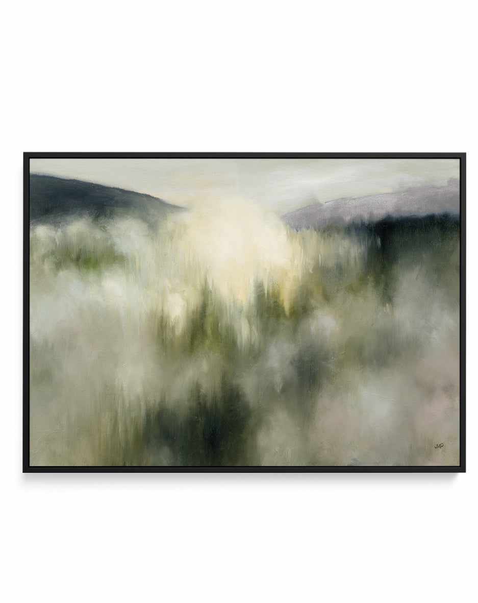 Valley Clouds Neutral | Framed Canvas Art Print