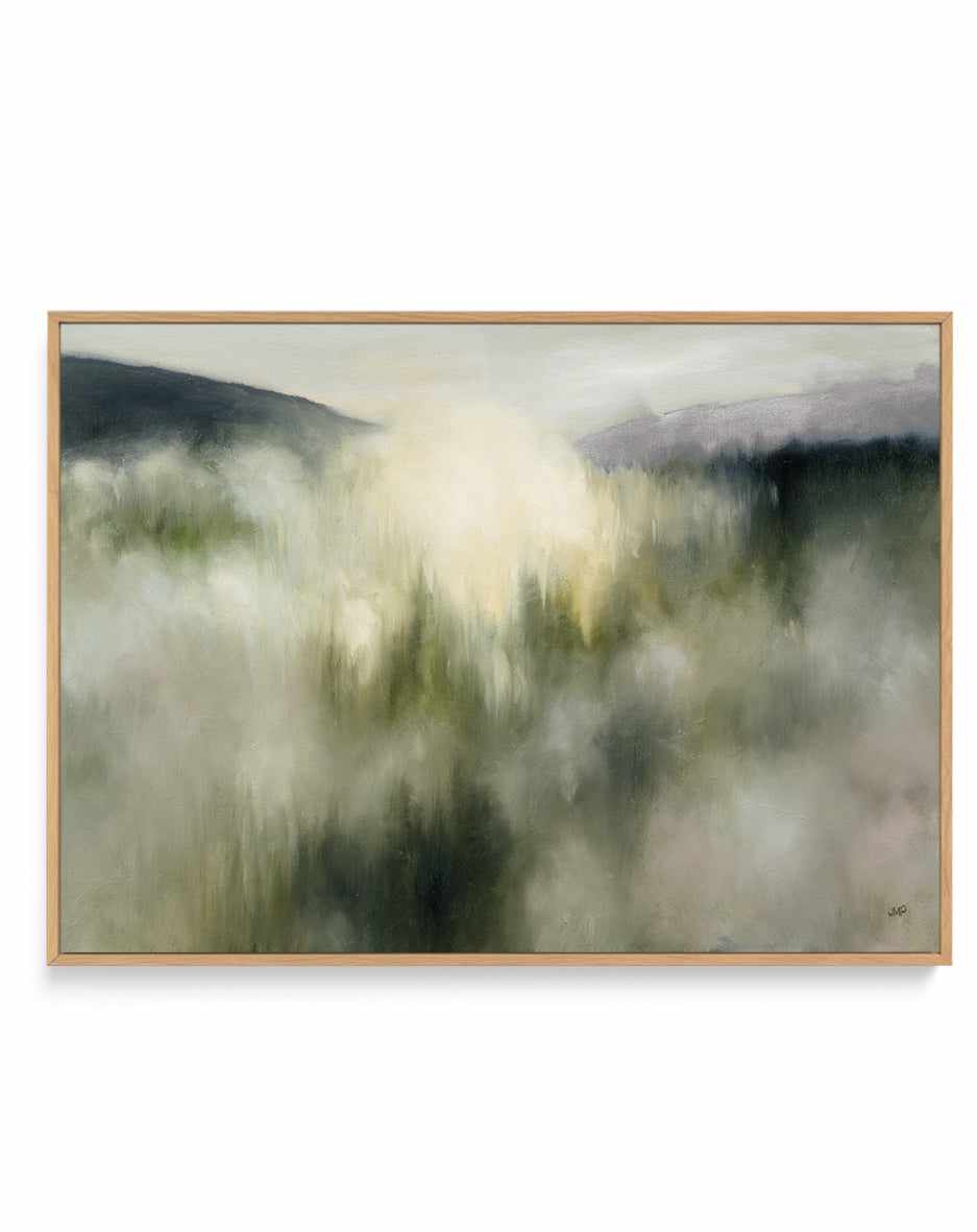 Valley Clouds Neutral | Framed Canvas Art Print