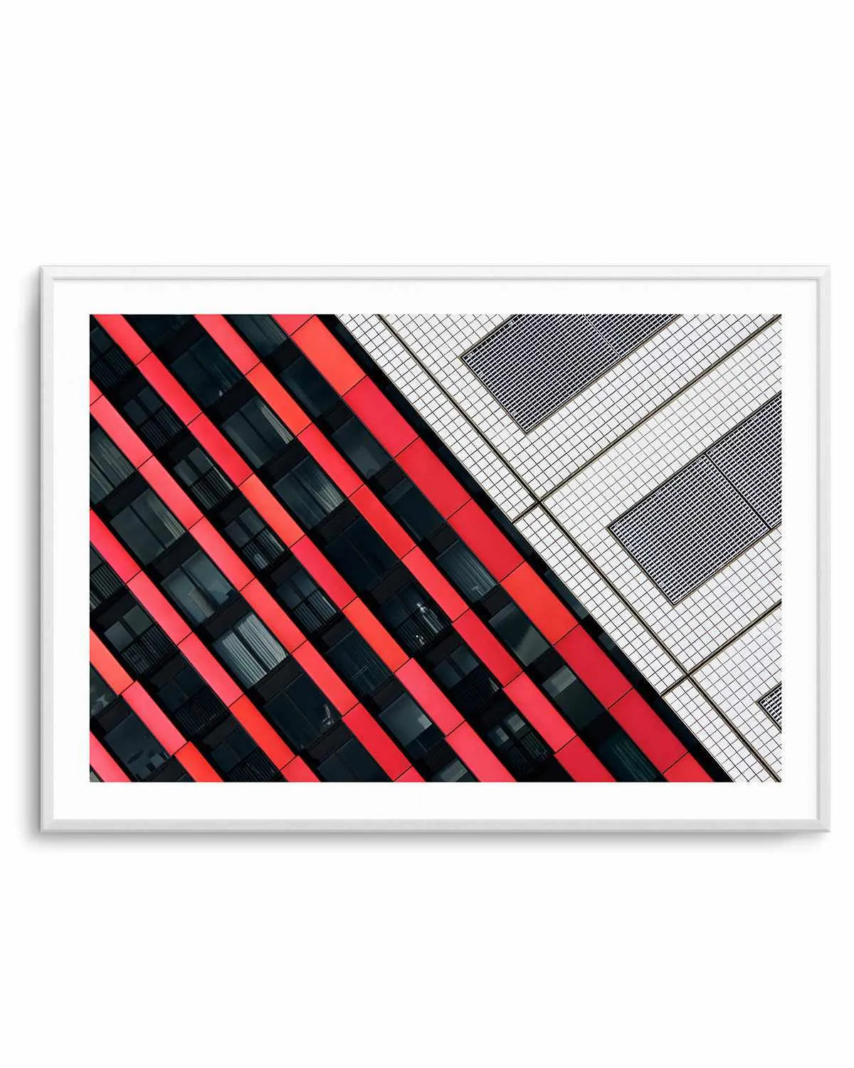 Van Son Red Diagonals Art Print from Olive et Oriel where you can shop wallpaper and artworks online
