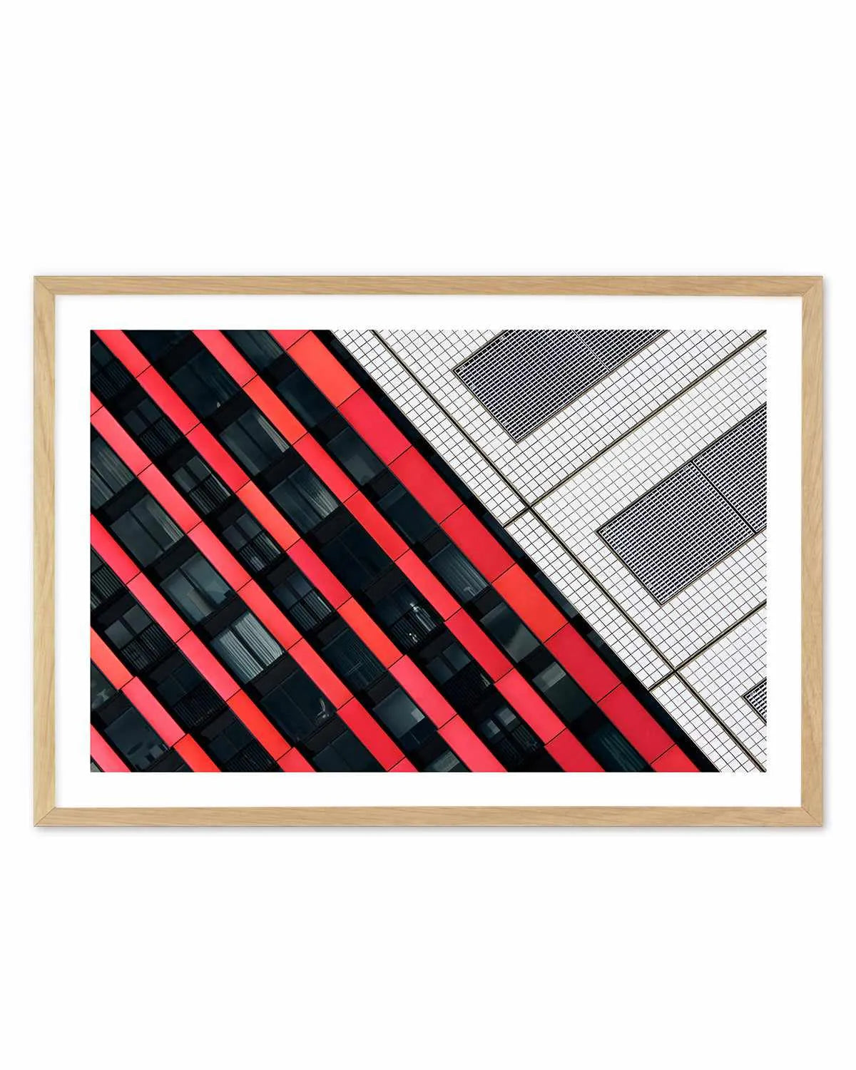 Van Son Red Diagonals Art Print from Olive et Oriel where you can shop wallpaper and artworks online