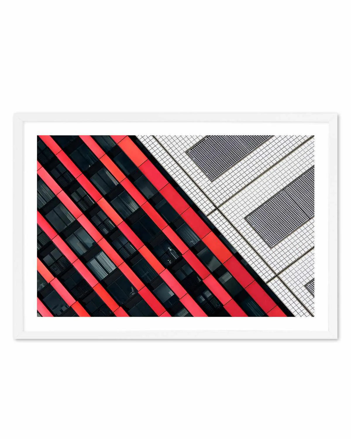 Van Son Red Diagonals Art Print from Olive et Oriel where you can shop wallpaper and artworks online