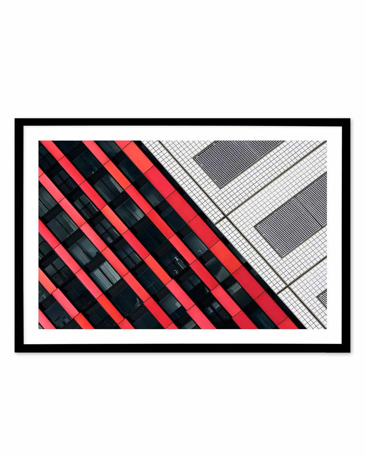Van Son Red Diagonals Art Print from Olive et Oriel where you can shop wallpaper and artworks online