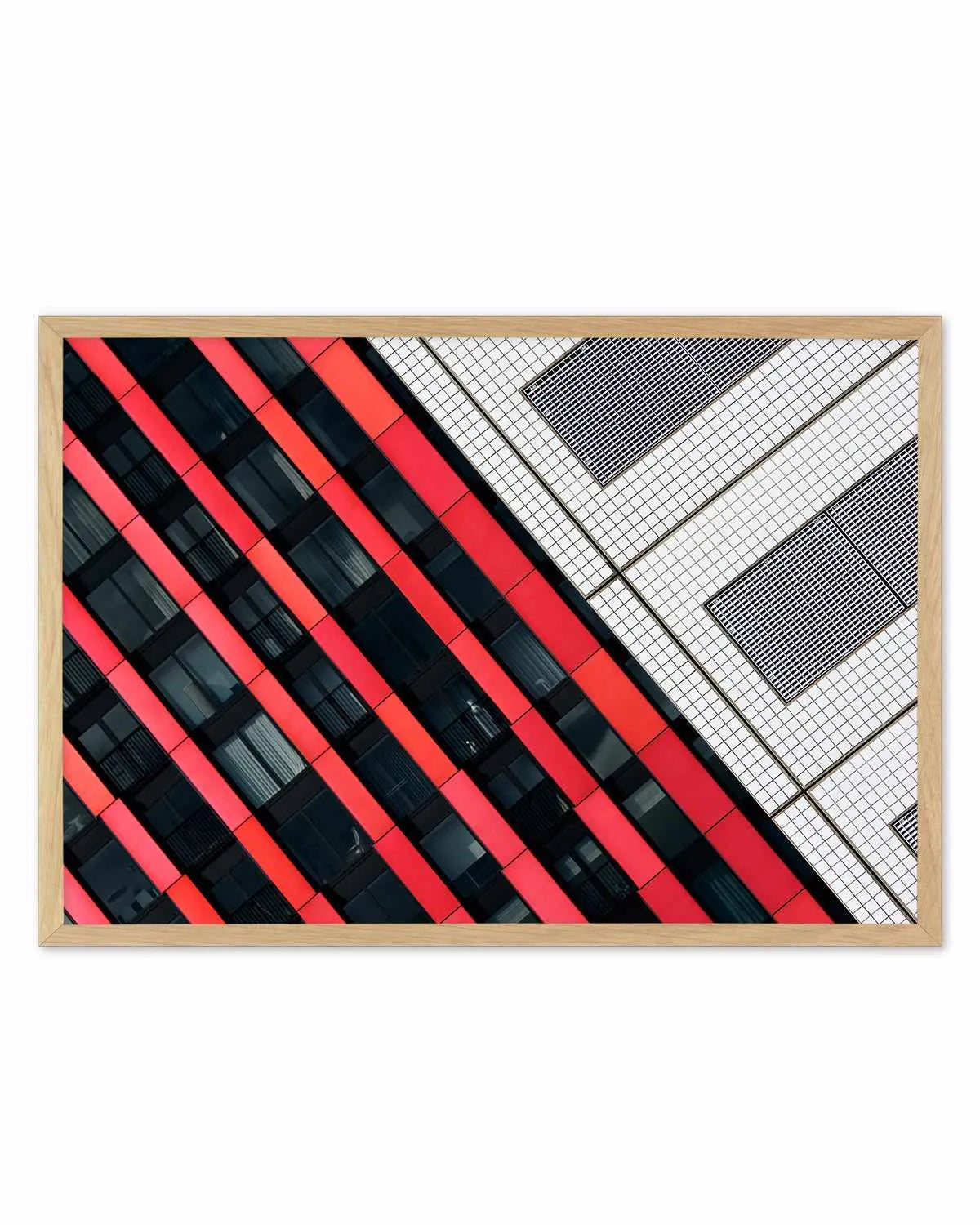 Van Son Red Diagonals Art Print from Olive et Oriel where you can shop wallpaper and artworks online