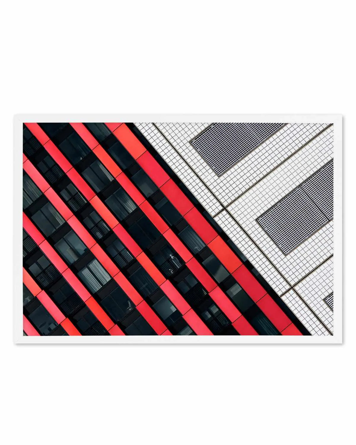 Van Son Red Diagonals Art Print from Olive et Oriel where you can shop wallpaper and artworks online