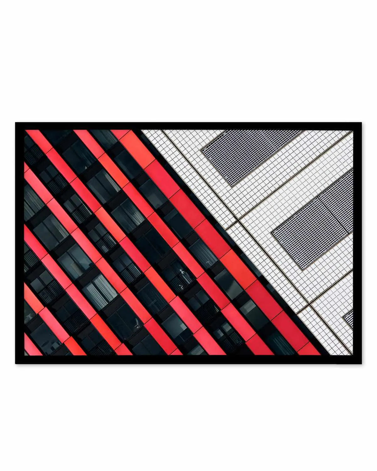 Van Son Red Diagonals Art Print from Olive et Oriel where you can shop wallpaper and artworks online