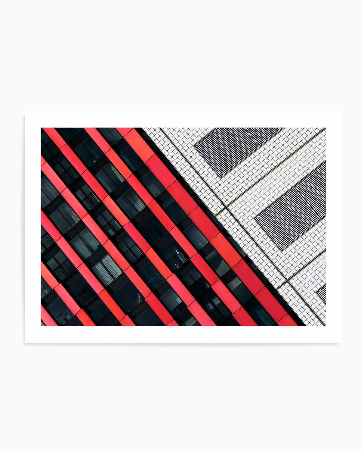 Van Son Red Diagonals Art Print from Olive et Oriel where you can shop wallpaper and artworks online