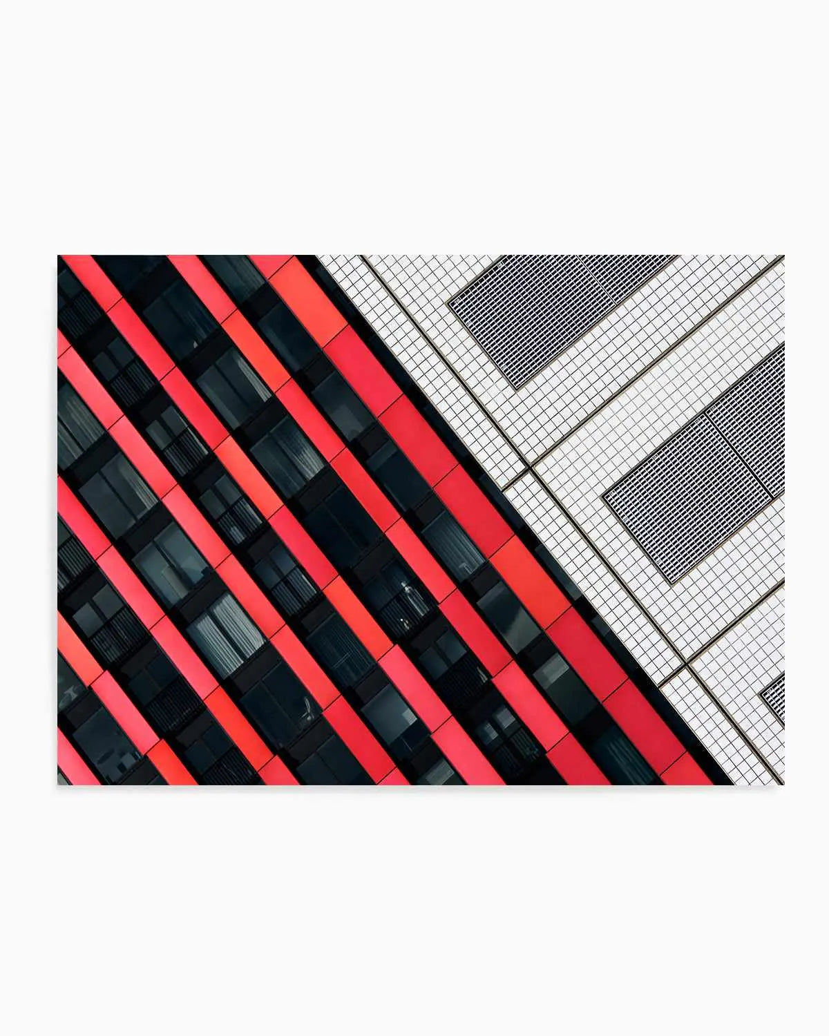 Van Son Red Diagonals Art Print from Olive et Oriel where you can shop wallpaper and artworks online