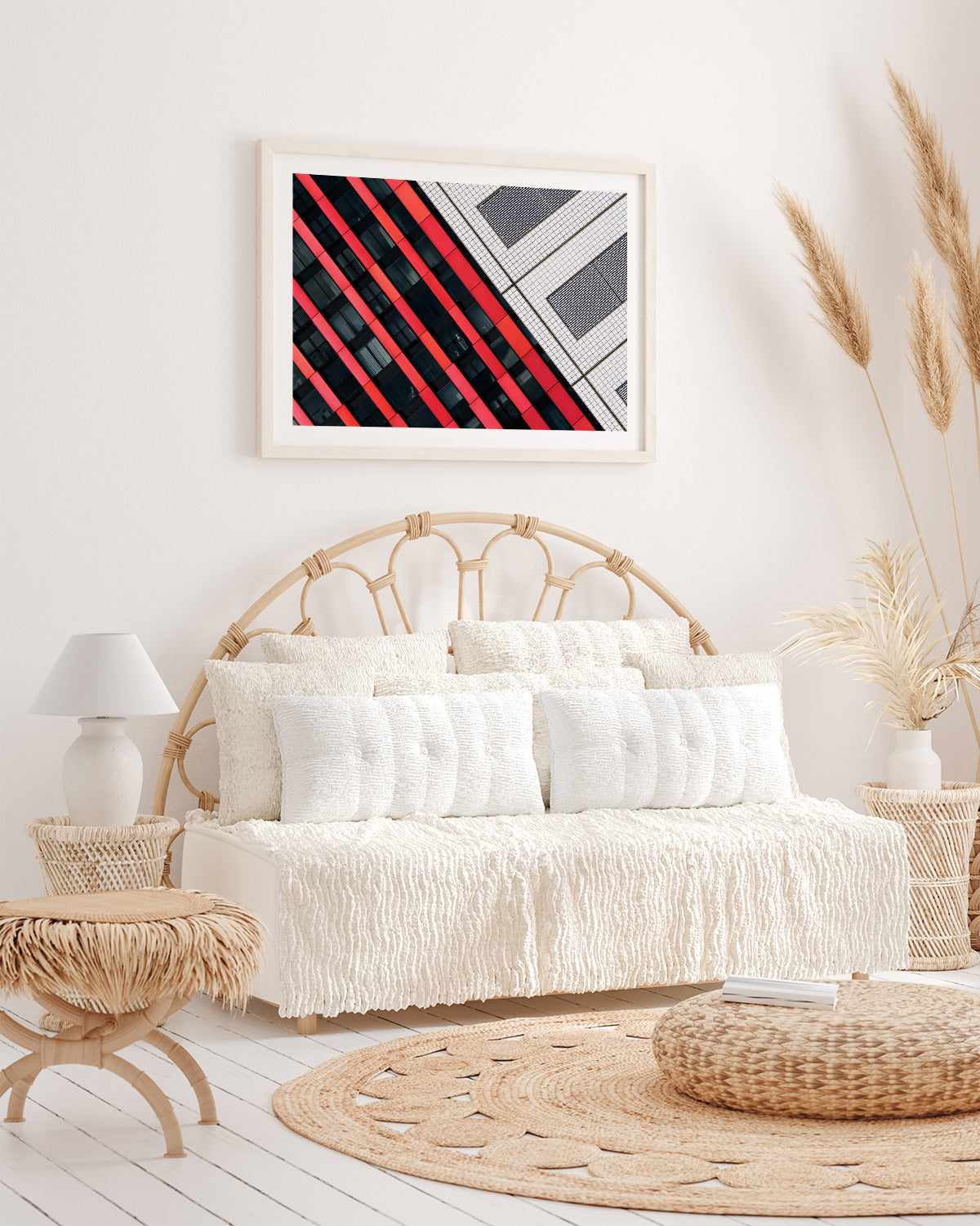 Van Son Red Diagonals Art Print