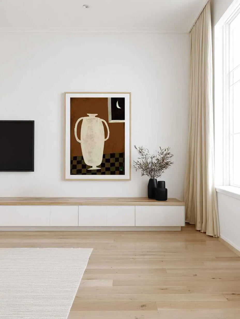 Vase and Moon Still Life by Marco Marella | Art Print from Olive et Oriel where you can shop wallpaper and artworks online