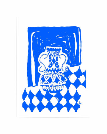 Vase Deep Blue by Anne Korako | Art Print from Olive et Oriel where you can shop wallpaper and artworks online