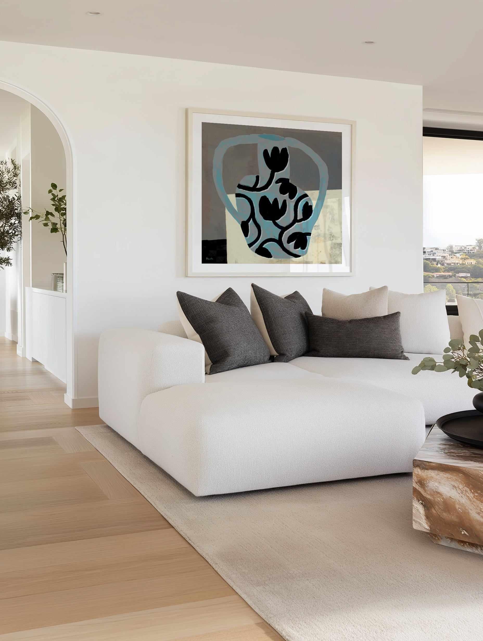 Vase with Black Flowers Copia by Marco Marella | Art Print from Olive et Oriel where you can shop wallpaper and artworks online