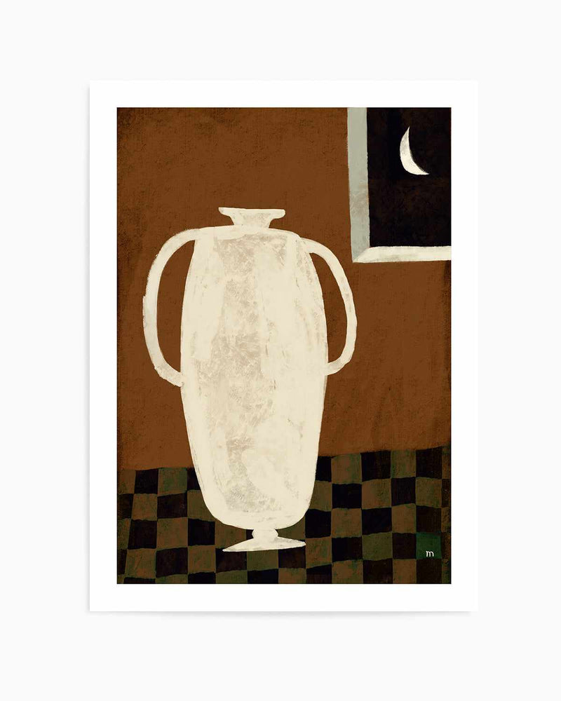 Vase and Moon Still Life by Marco Marella | Art Print