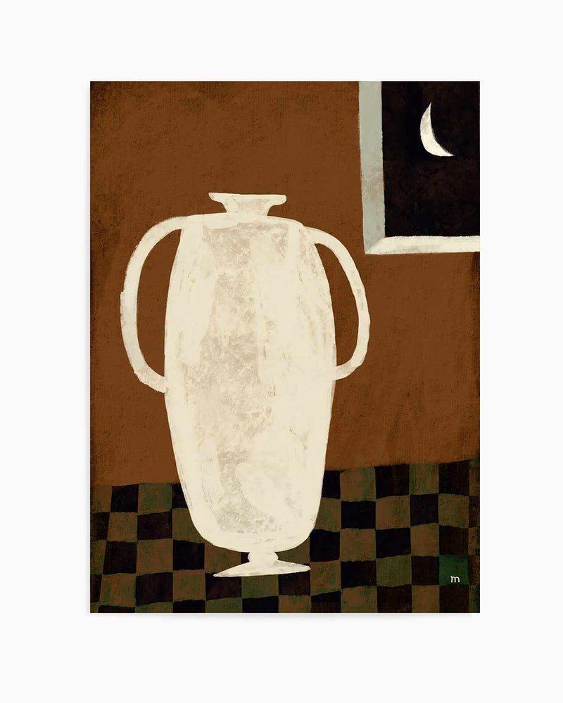 Vase and Moon Still Life by Marco Marella | Art Print