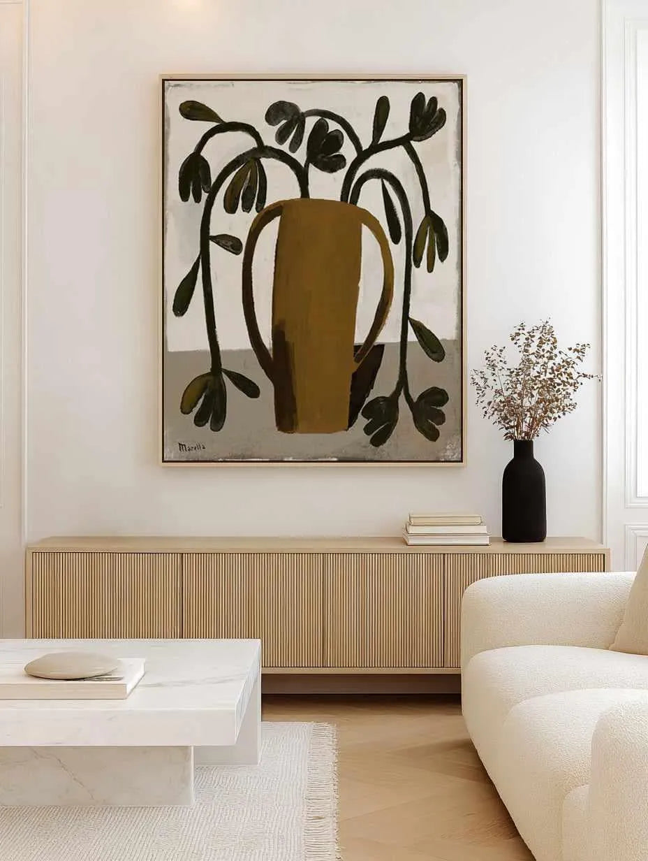 Vaso Ocra by Marco Marella | Framed Canvas Art Print from Olive et Oriel where you can shop wallpaper and artworks online