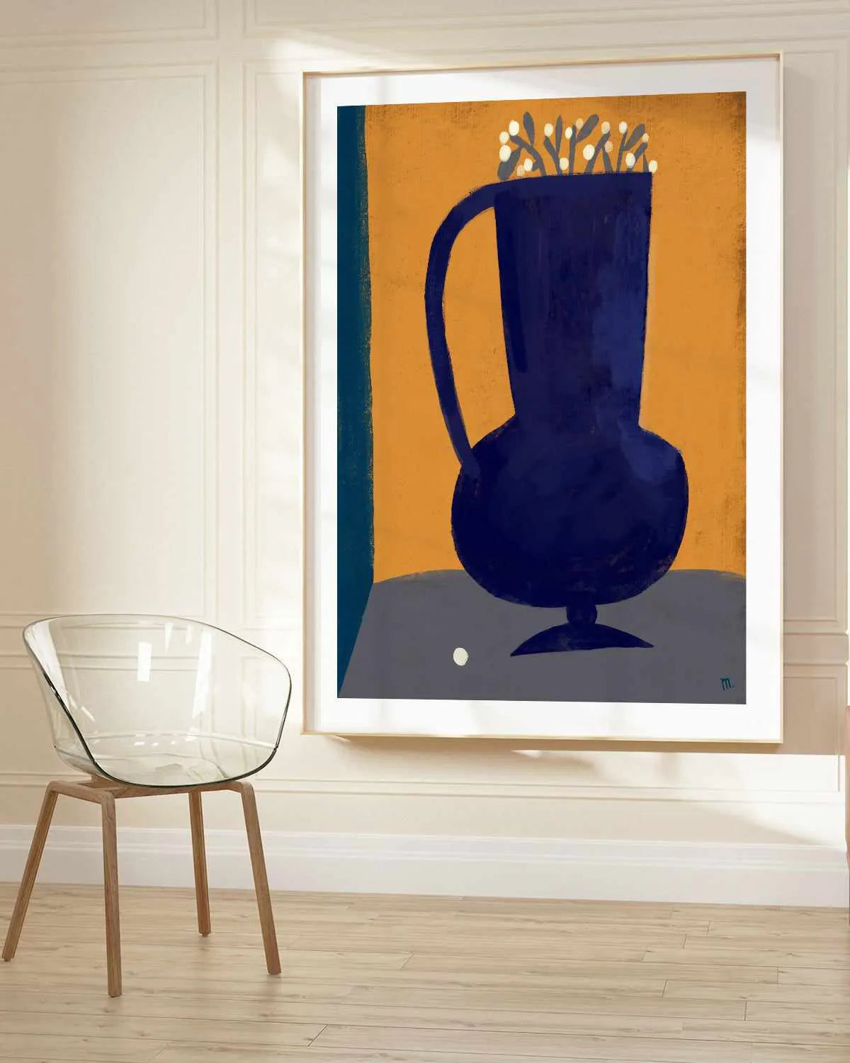 Vaso Blu Still Life by Marco Marella | Art Print from Olive et Oriel where you can shop wallpaper and artworks online