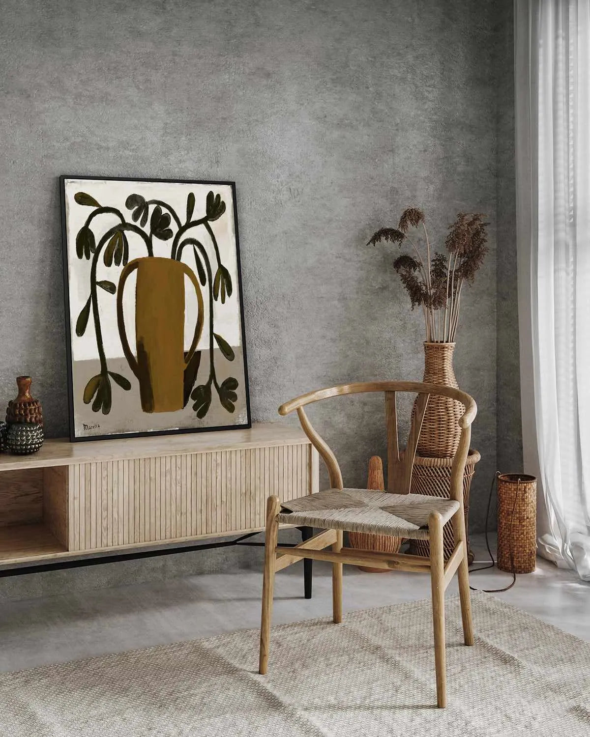 Vaso Ocra by Marco Marella | Framed Canvas Art Print from Olive et Oriel where you can shop wallpaper and artworks online