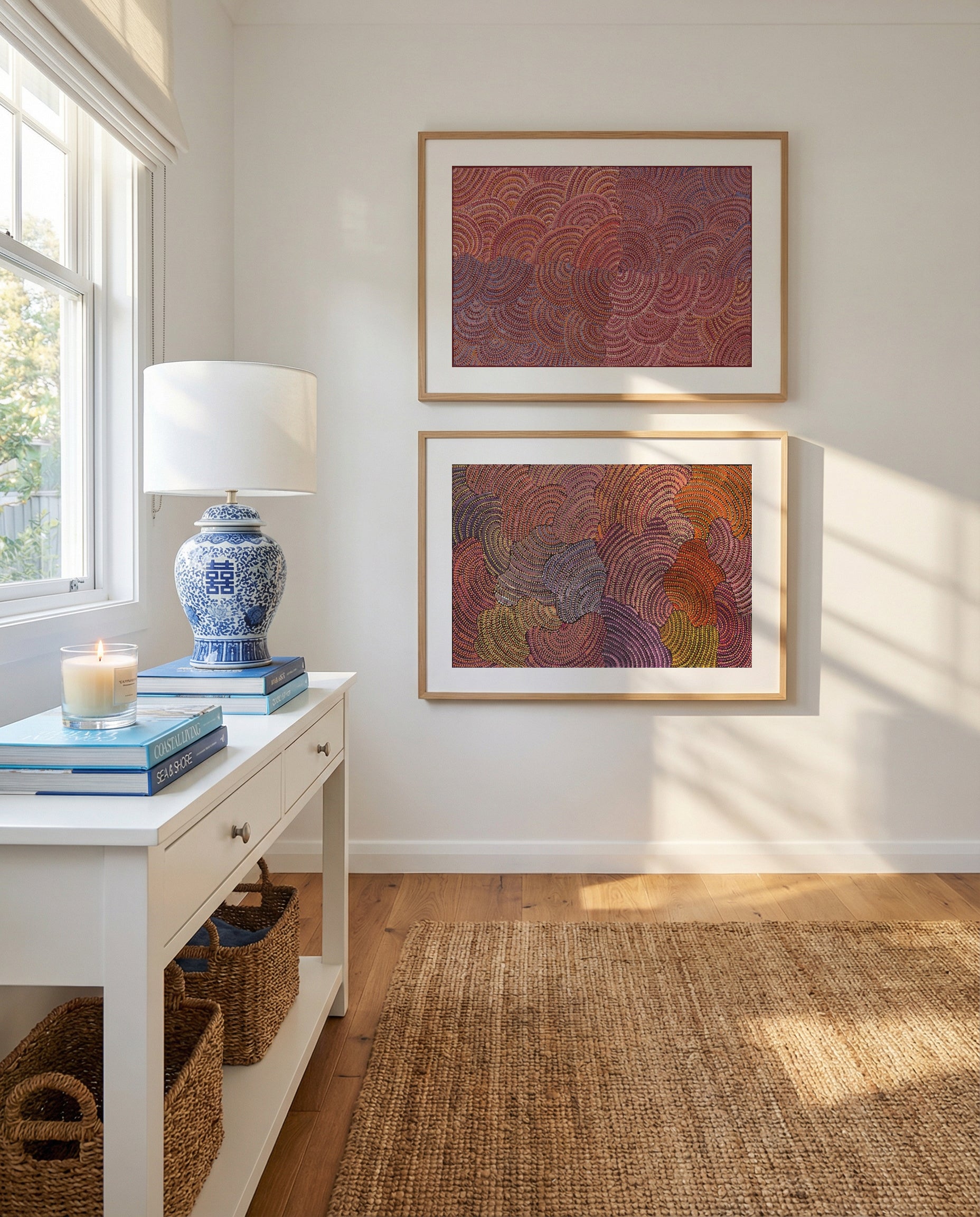 Vaughan Springs Dreaming I & II by Grace Napangardi Butcher Art Print Set of 2 | Matching Wall Art