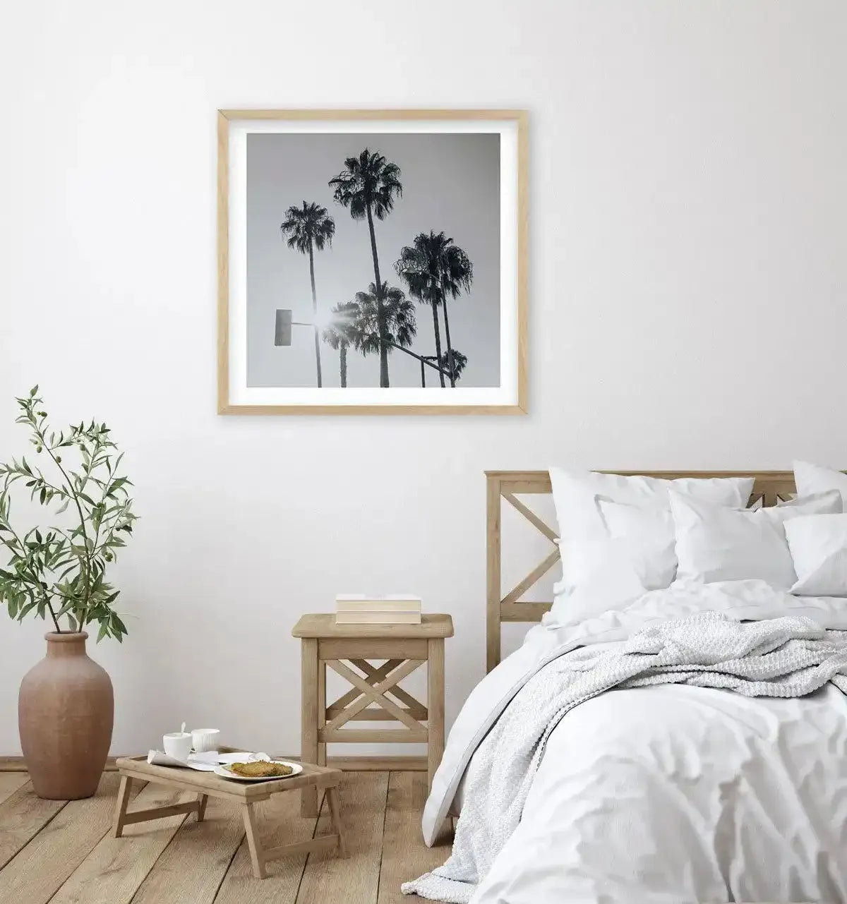 Venice Palms | B&W SQ Art Print-PRINT-Olive et Oriel-Olive et Oriel-Buy-Australian-Art-Prints-Online-with-Olive-et-Oriel-Your-Artwork-Specialists-Austrailia-Decorate-With-Coastal-Photo-Wall-Art-Prints-From-Our-Beach-House-Artwork-Collection-Fine-Poster-and-Framed-Artwork