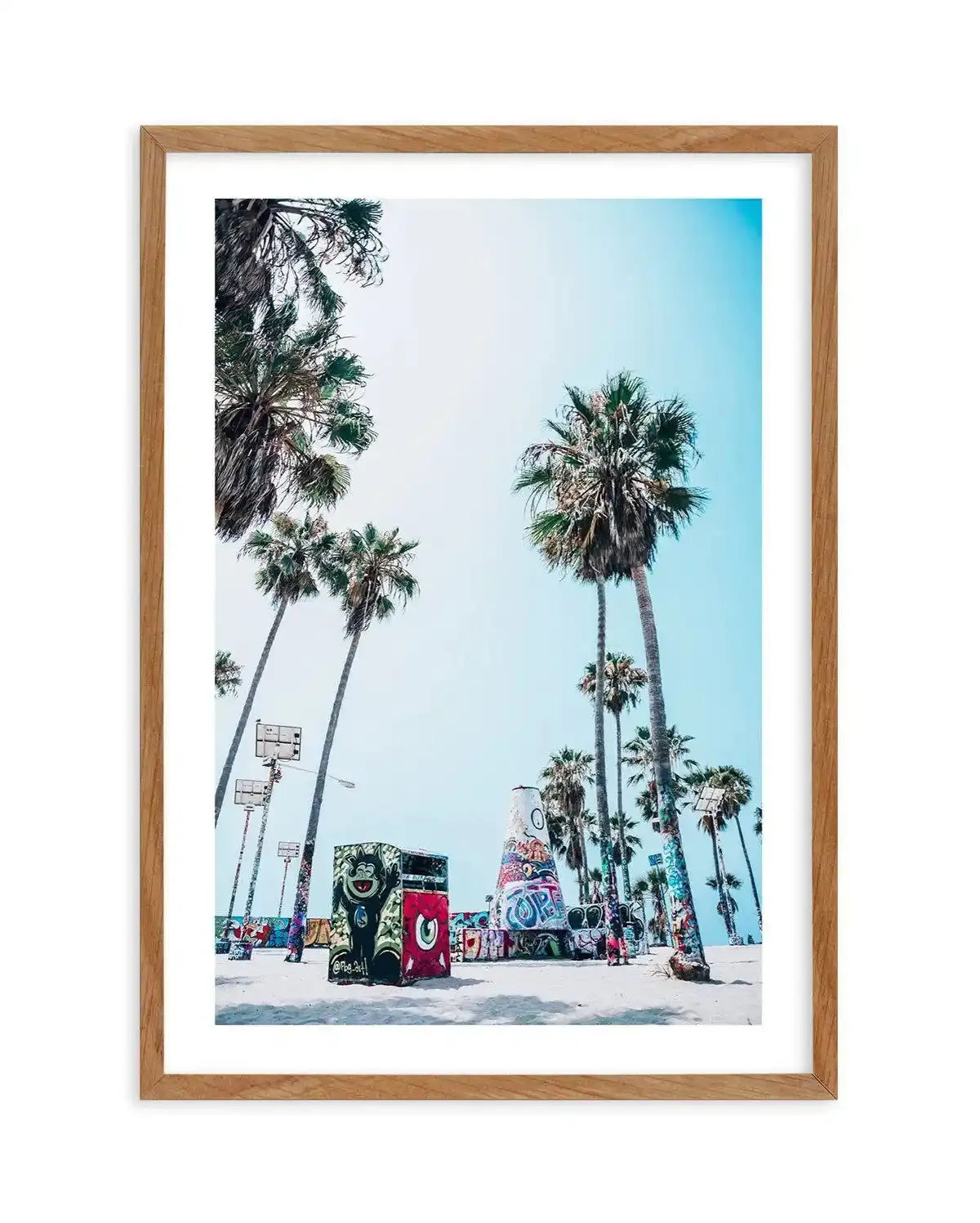 Venice Skate Park IV Art Print-PRINT-Olive et Oriel-Olive et Oriel-50x70 cm | 19.6" x 27.5"-Walnut-With White Border-Buy-Australian-Art-Prints-Online-with-Olive-et-Oriel-Your-Artwork-Specialists-Austrailia-Decorate-With-Coastal-Photo-Wall-Art-Prints-From-Our-Beach-House-Artwork-Collection-Fine-Poster-and-Framed-Artwork