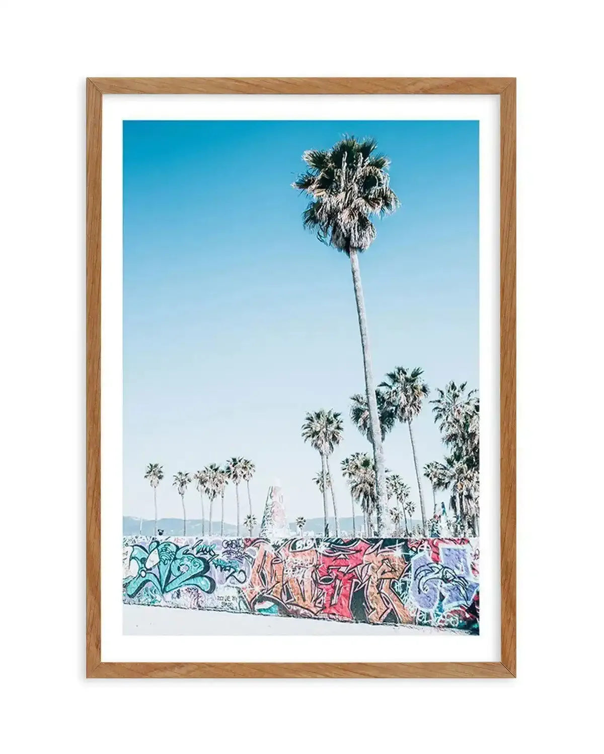Venice Skate Park V Art Print-PRINT-Olive et Oriel-Olive et Oriel-50x70 cm | 19.6" x 27.5"-Walnut-With White Border-Buy-Australian-Art-Prints-Online-with-Olive-et-Oriel-Your-Artwork-Specialists-Austrailia-Decorate-With-Coastal-Photo-Wall-Art-Prints-From-Our-Beach-House-Artwork-Collection-Fine-Poster-and-Framed-Artwork