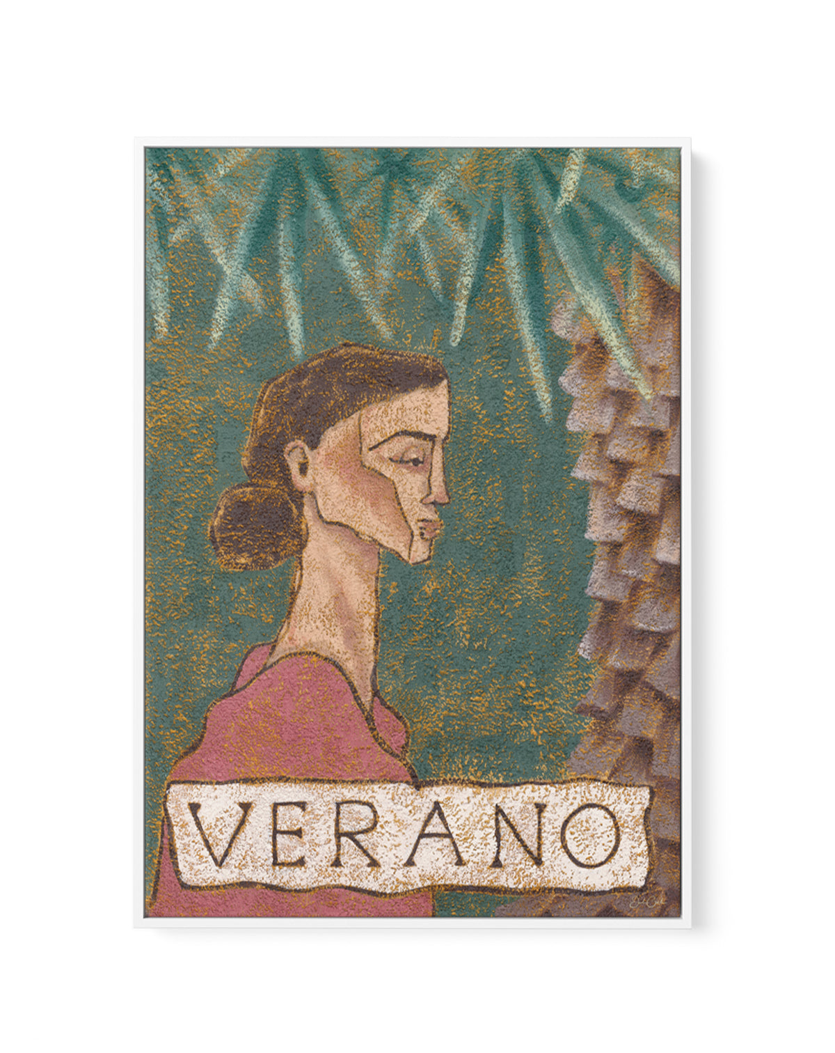 Verano by Julie Celina | Framed Canvas Art Print from Olive et Oriel where you can shop wallpaper and artworks online