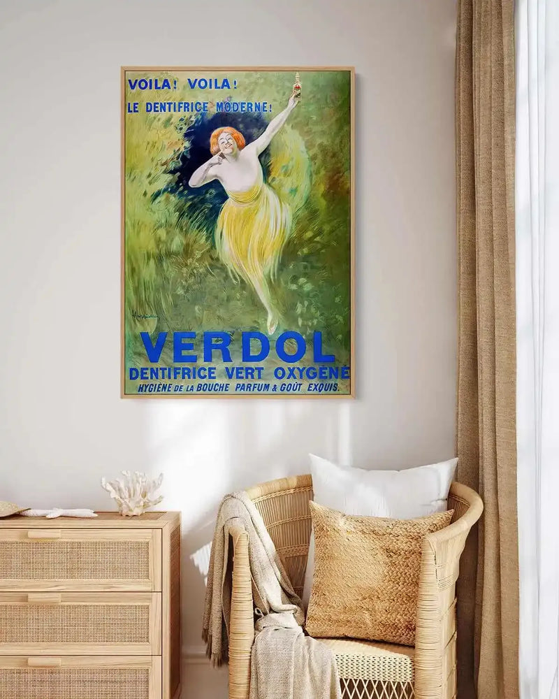 Verdol Vintage Poster | Framed Canvas Art Print from Olive et Oriel where you can shop wallpaper and artworks online