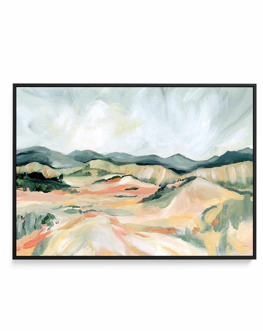 Vermillion Landscape III | Framed Canvas Art Print from Olive et Oriel where you can shop wallpaper and artworks online