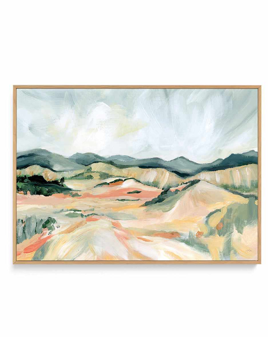 Vermillion Landscape III | Framed Canvas Art Print from Olive et Oriel where you can shop wallpaper and artworks online
