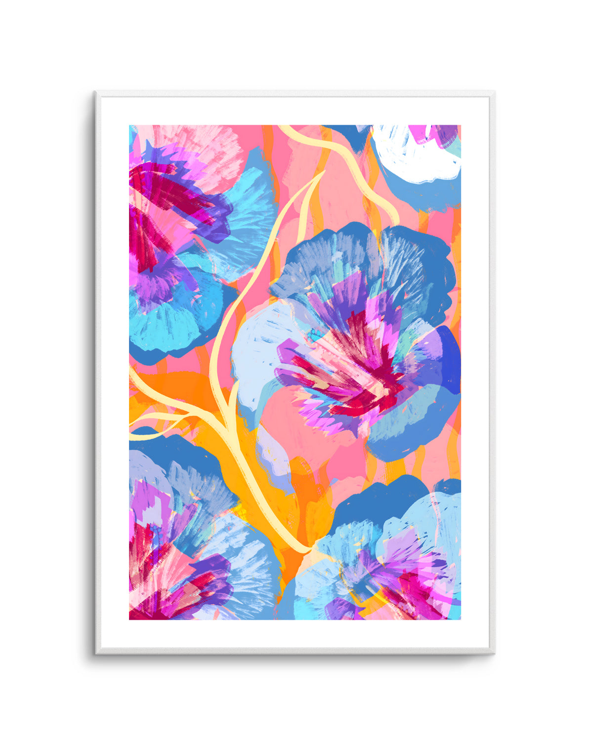 Vibrant Abstract Flowers by Uma Gokhale | Art Print