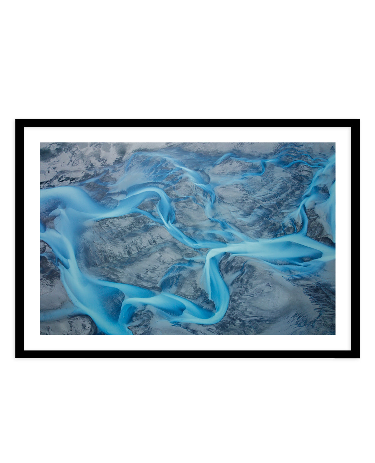 Vibrant Blue River Patterns by Benton Murphy | Art Print