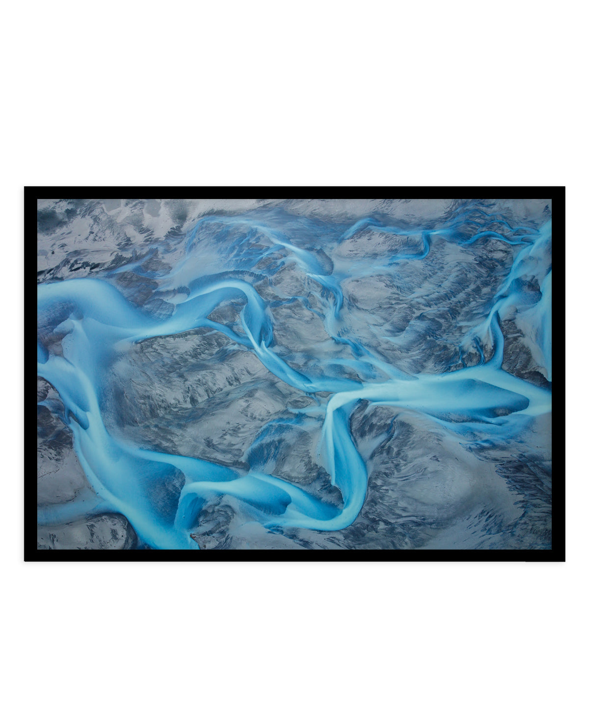Vibrant Blue River Patterns by Benton Murphy | Art Print
