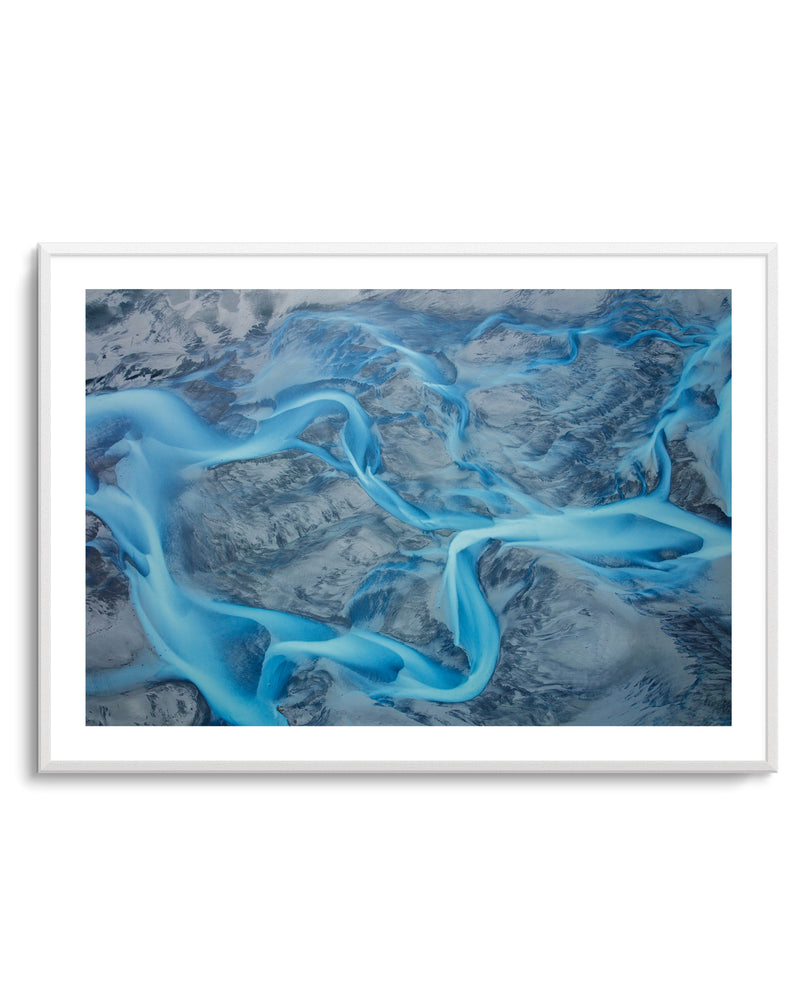 Vibrant Blue River Patterns by Benton Murphy | Art Print