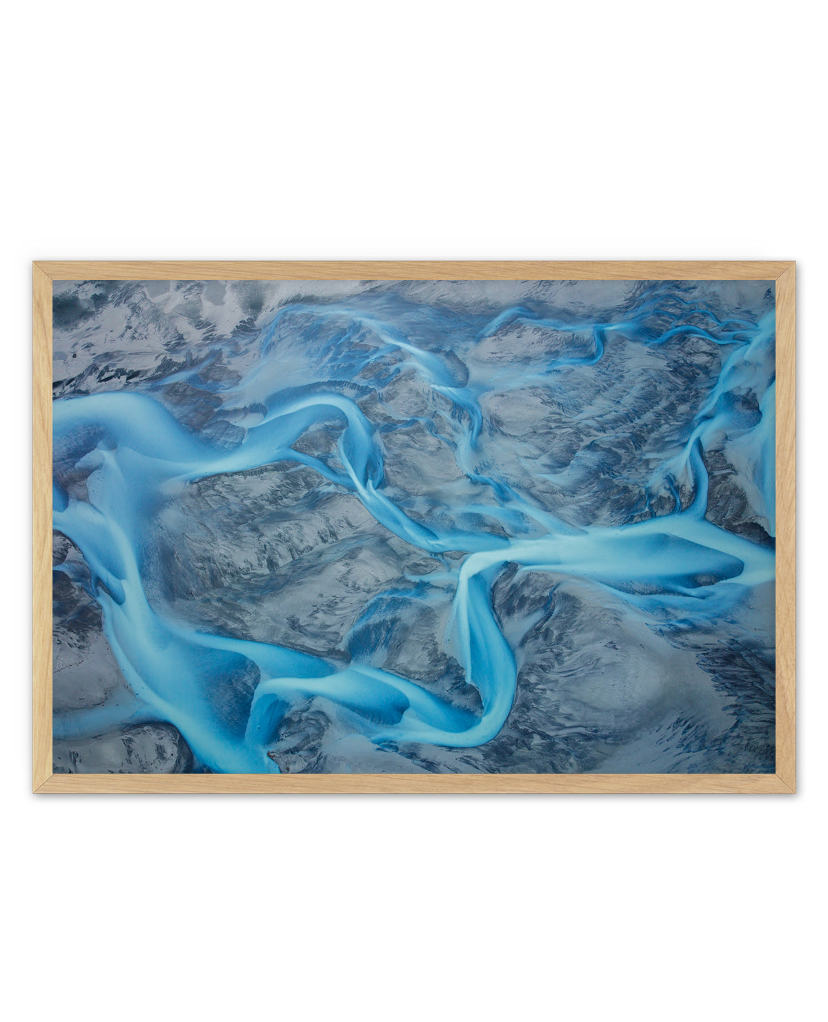 Vibrant Blue River Patterns by Benton Murphy | Art Print