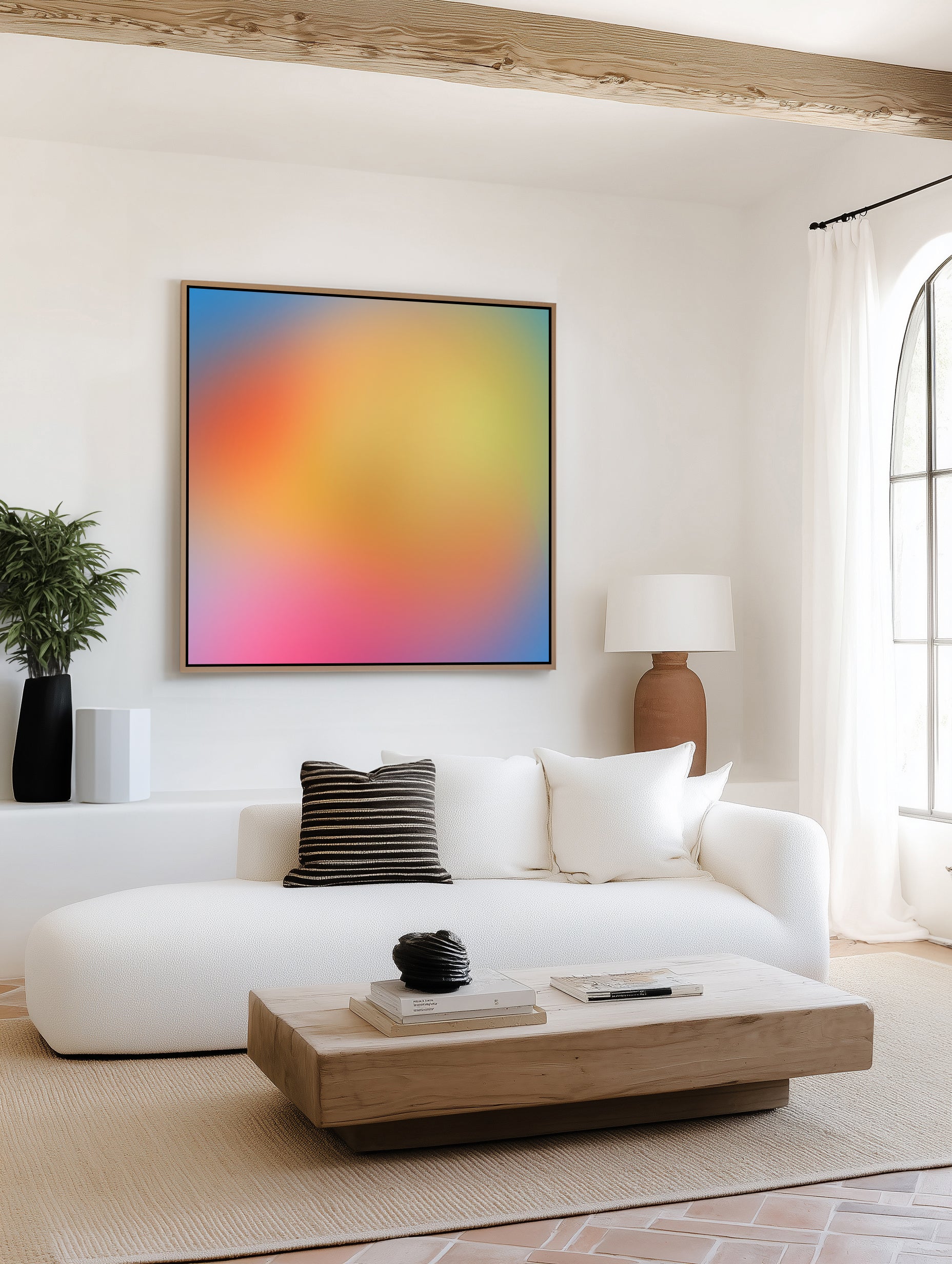 Vibrant Color Blend by Bilge Pakosylu | Framed Canvas Art Print