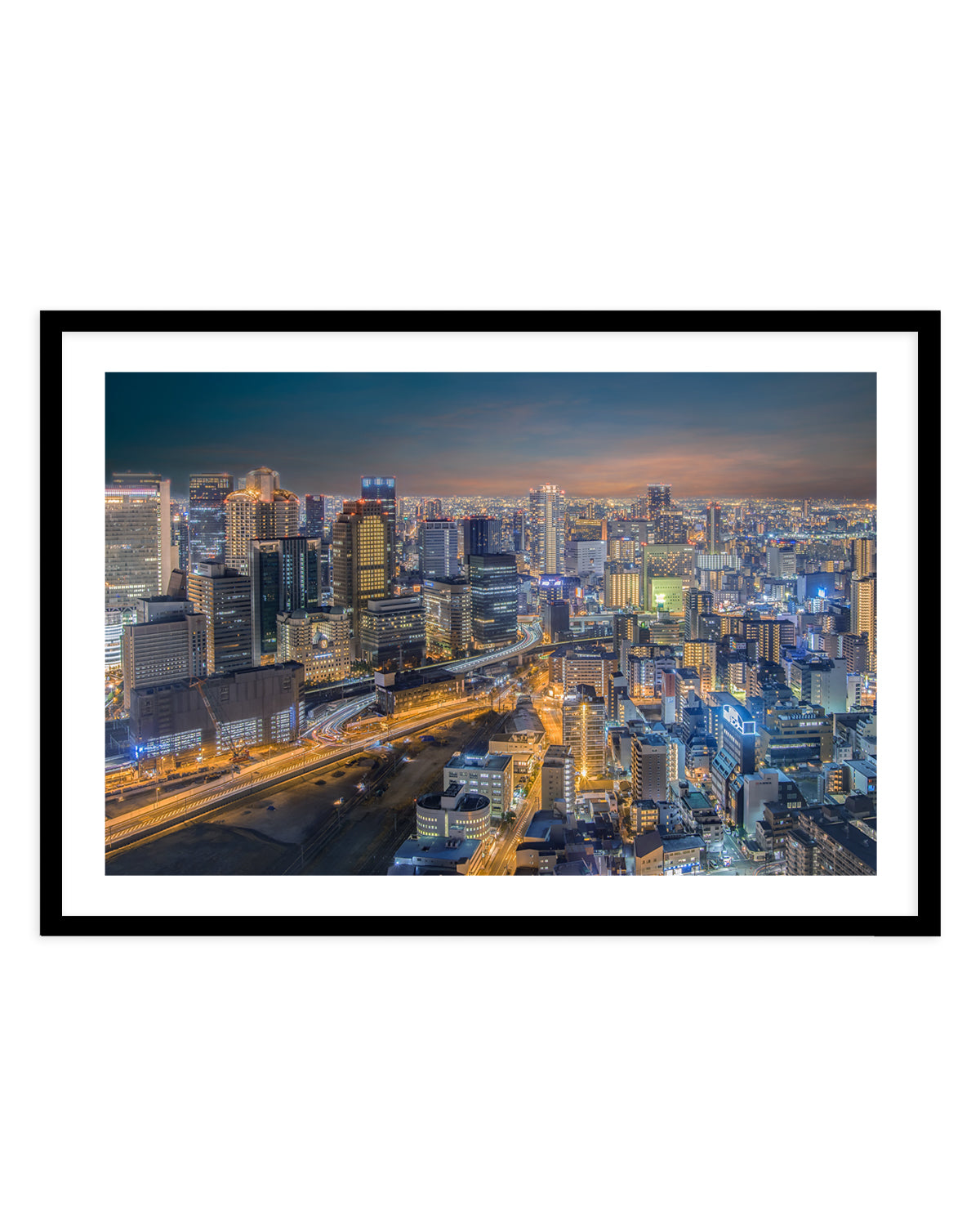 Vibrant Evening Cityscape by royhoo | Art Print