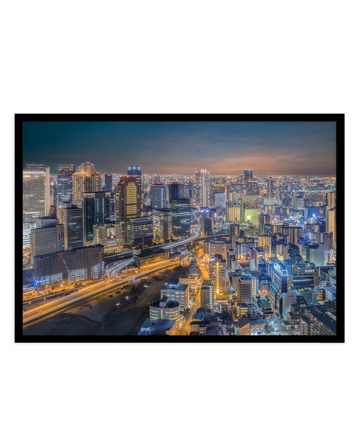 Vibrant Evening Cityscape by royhoo | Art Print