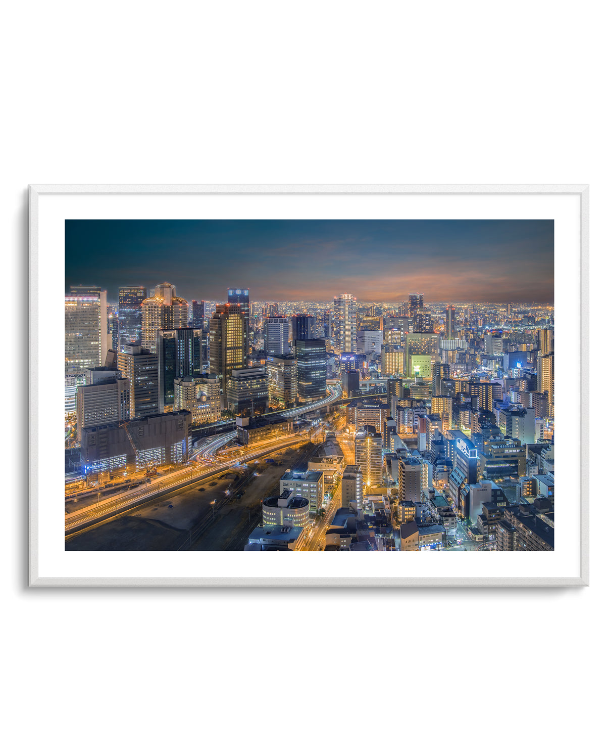Vibrant Evening Cityscape by royhoo | Art Print